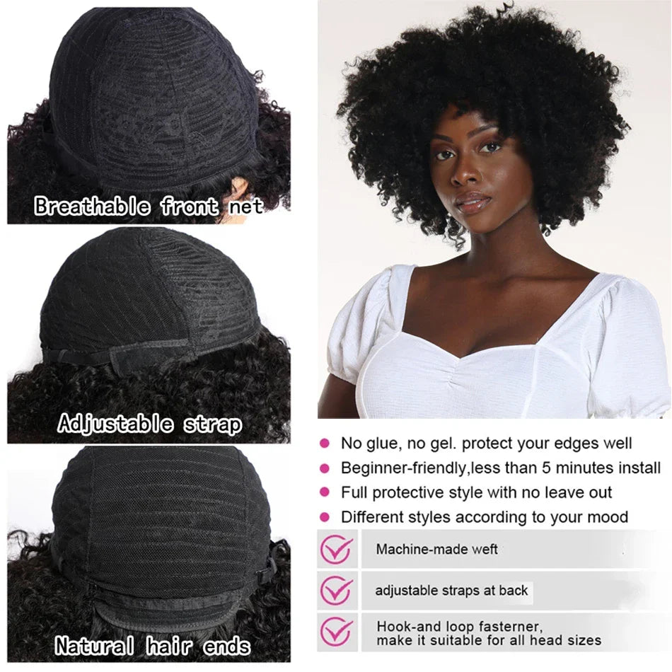 Short Jerry Curl Wig