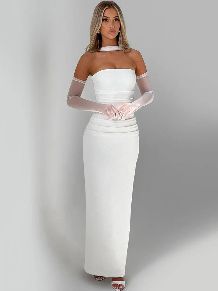 Strapless Backless Maxi Dress