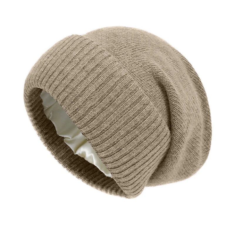 Satin-Lined Cashmere Beanie