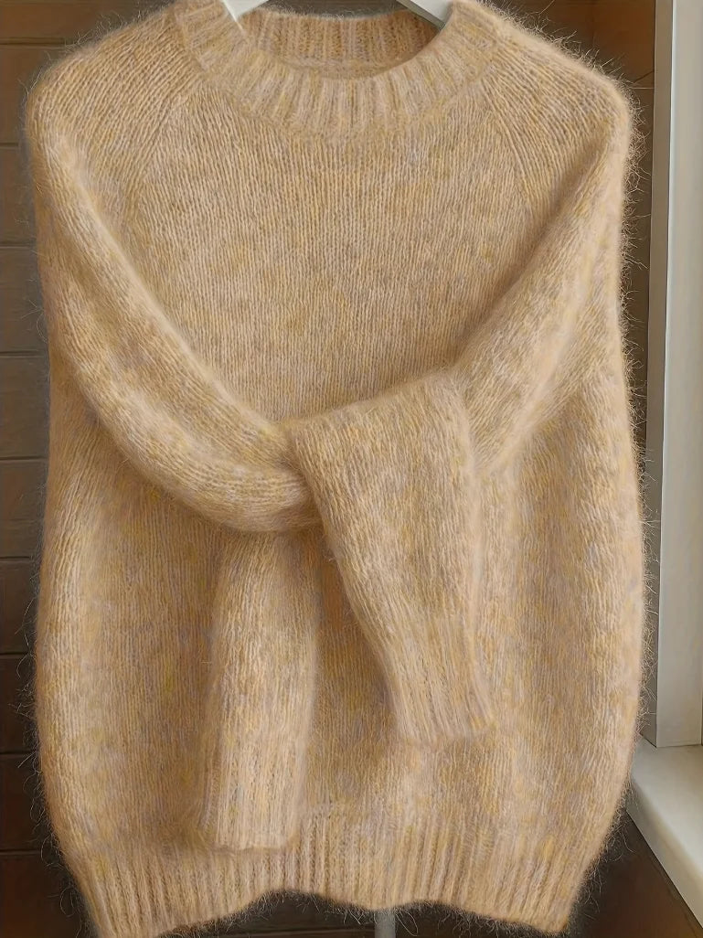 Wool Blend Round Neck Sweater