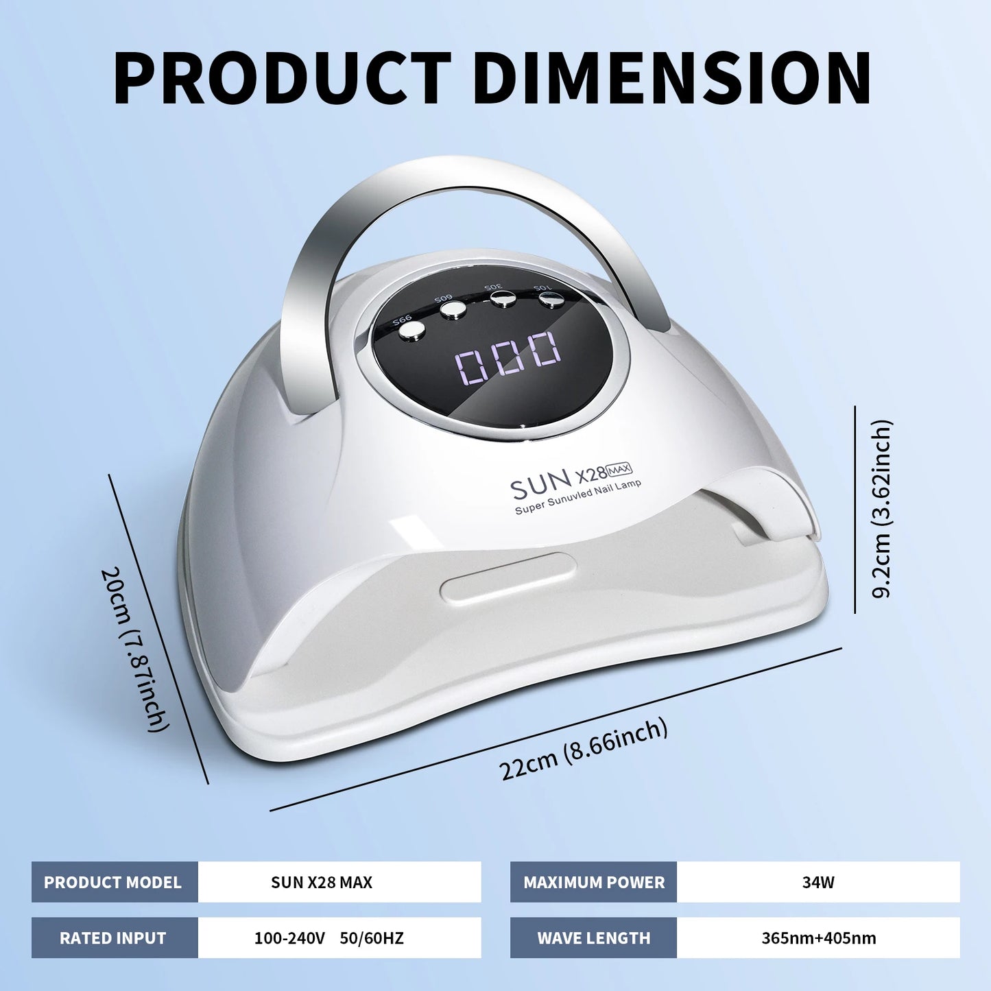SUN X28 MAX LED Nail Lamp
