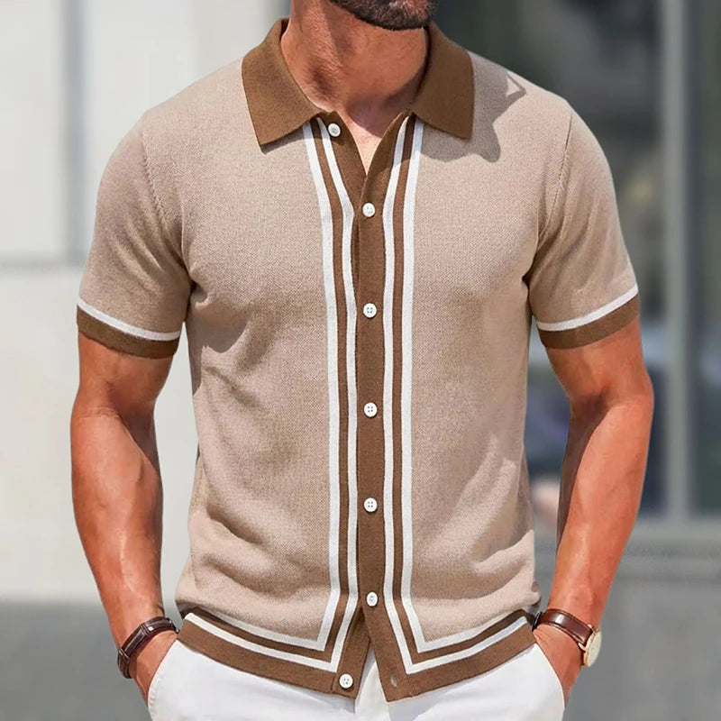 Casual Knit Polo Shirt