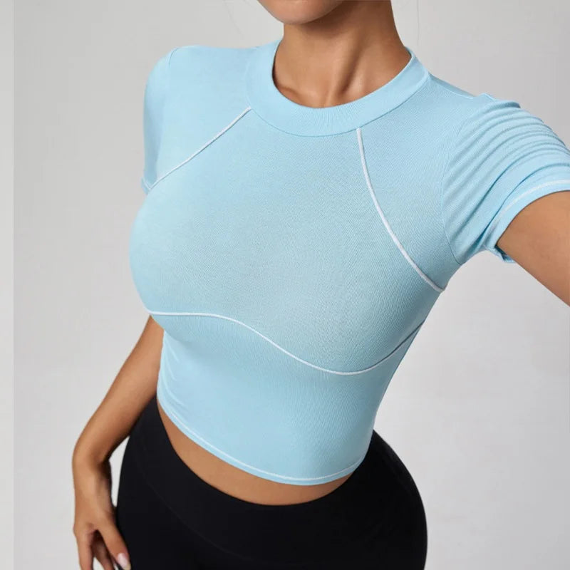Long-Sleeve Yoga Crop Top