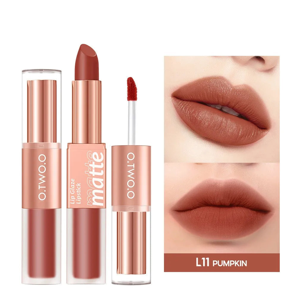2in1 Matte Gloss Waterproof Lipstick