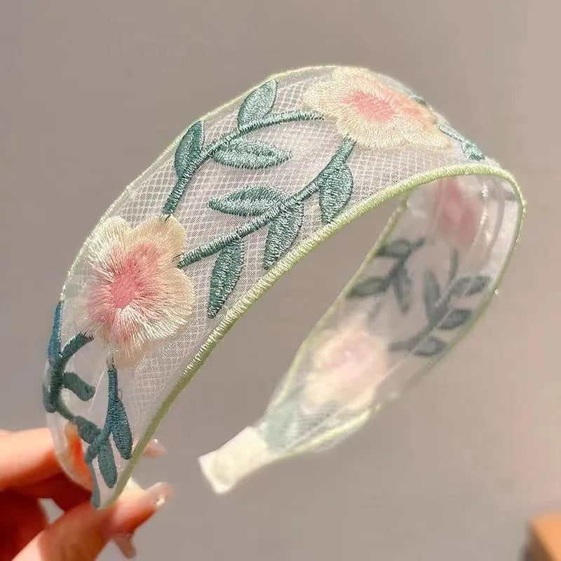 Embroidery Flower Hairband