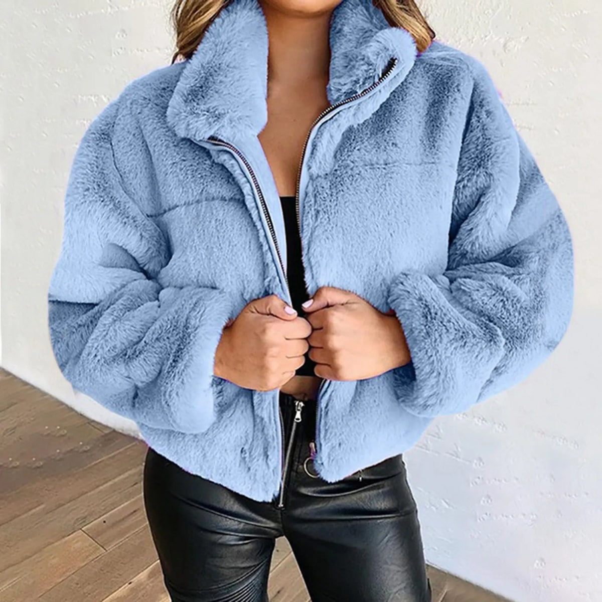 Short Zip Cardigan Coat