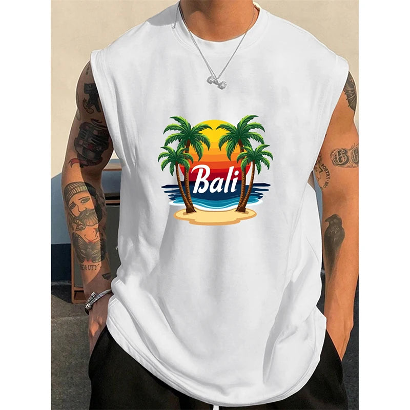 Bali Coconut Print Tank Top