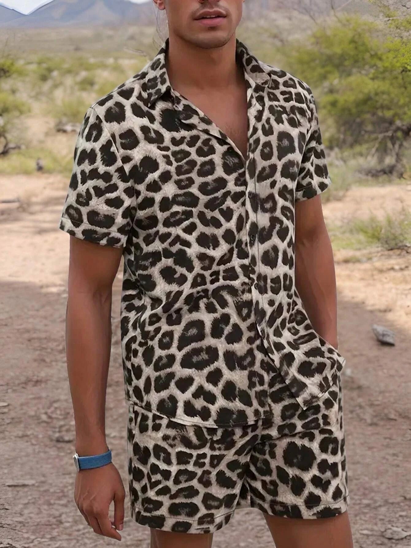 Leopard Zebra Print Leisure Suit