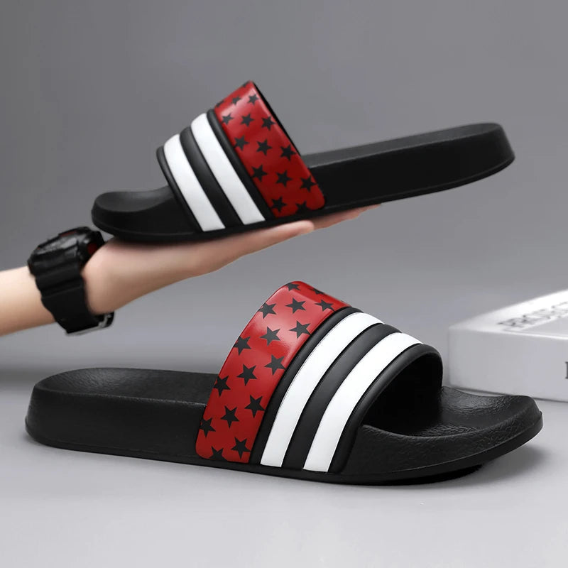 Eva Platform Striped Slippers