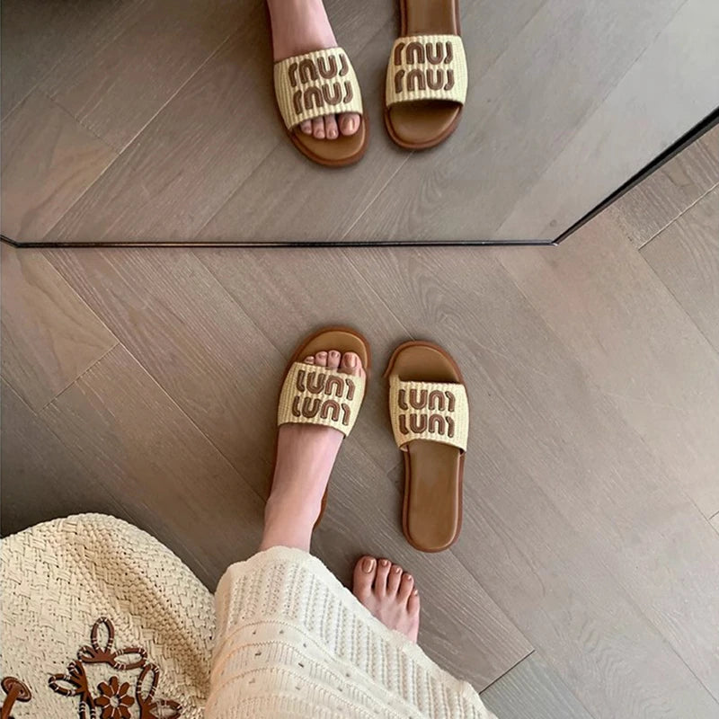 Women Graffiti Summer Slippers