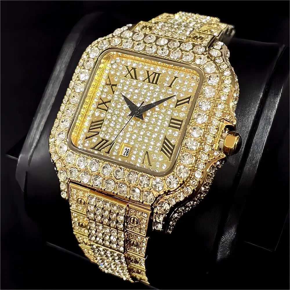 MISSFOX Ice Out Square Men’s Watch