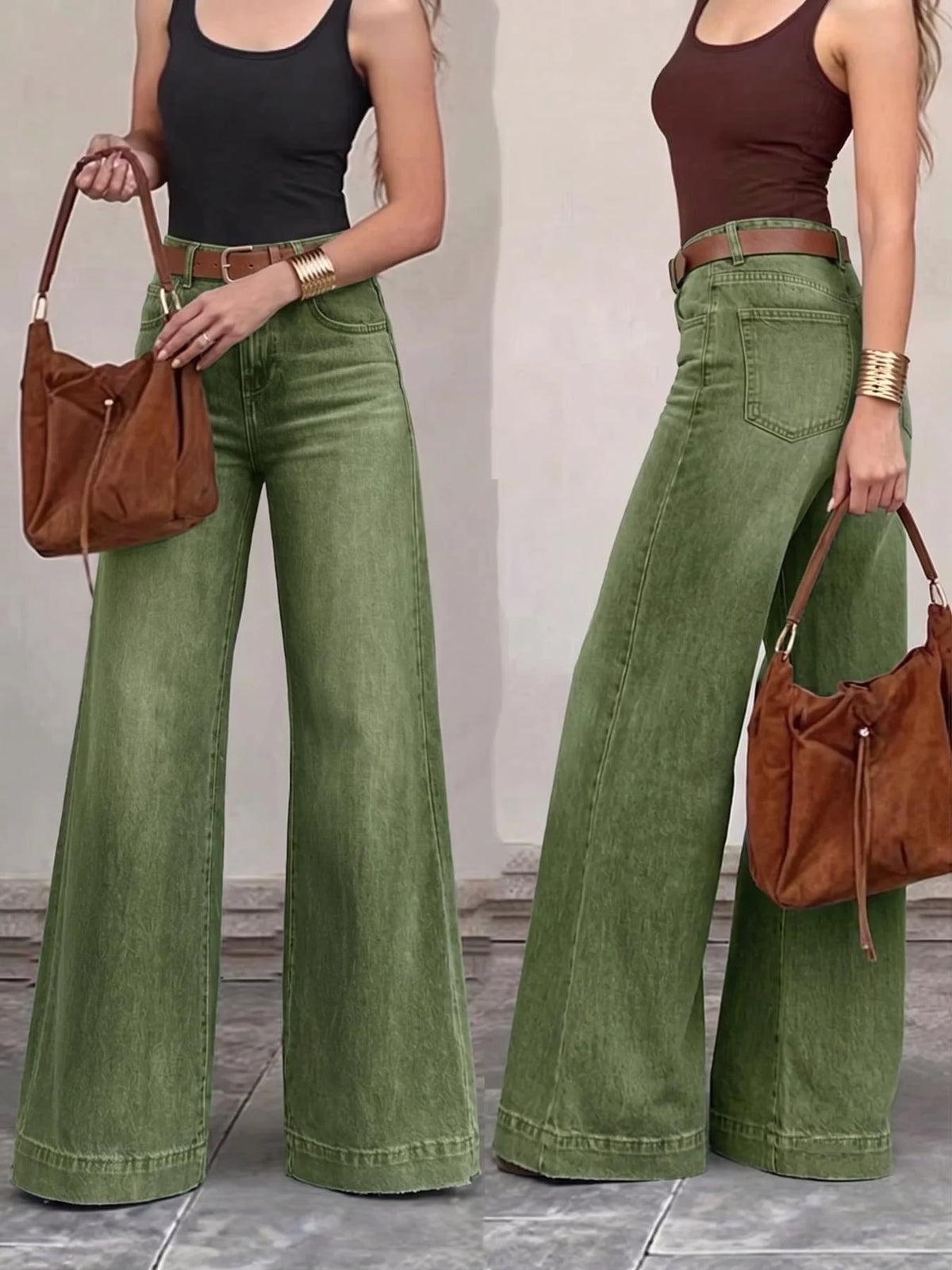 High-Rise Wide-Leg Jeans