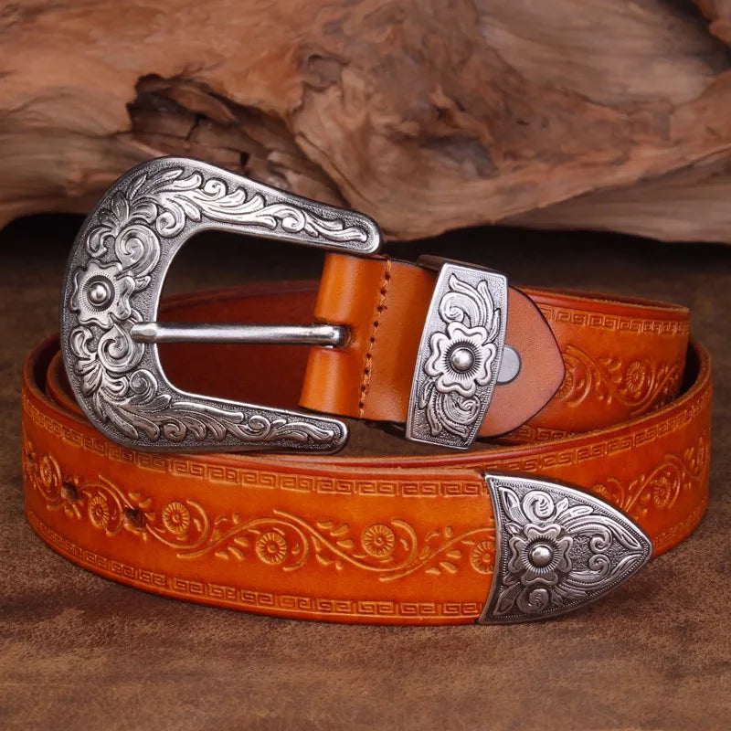 Embossed Cowboy Belt