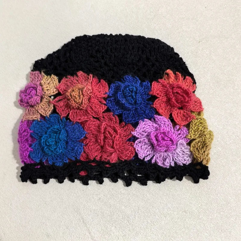 Crochet Floral Beanie