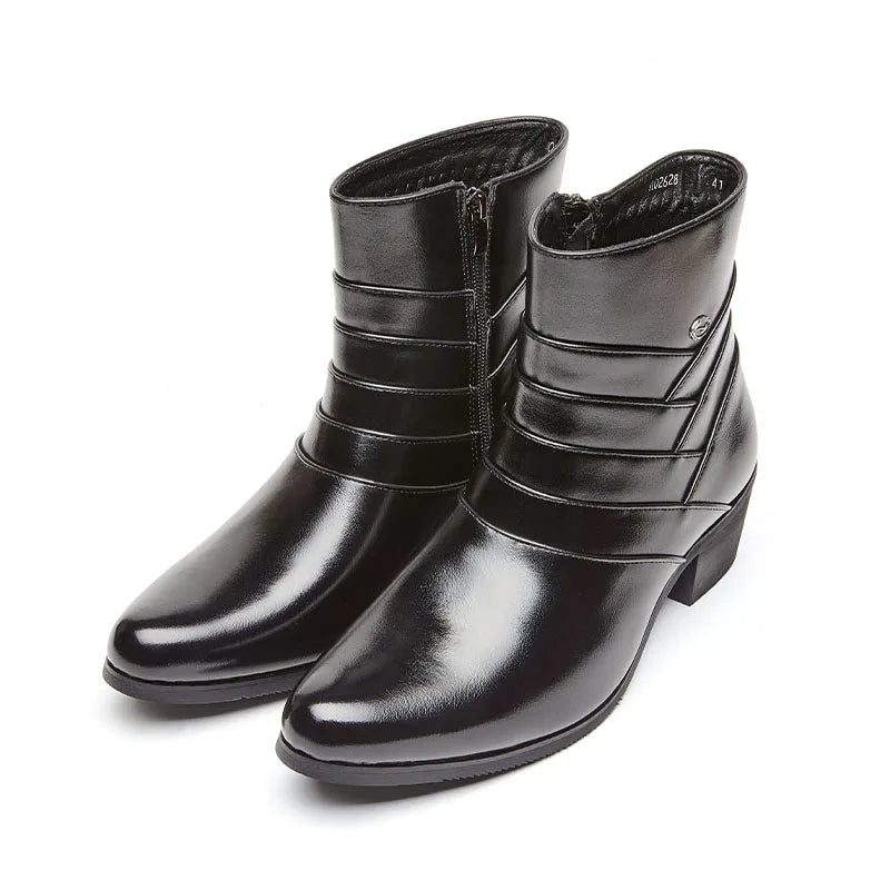 Black Leather Chelsea Boots