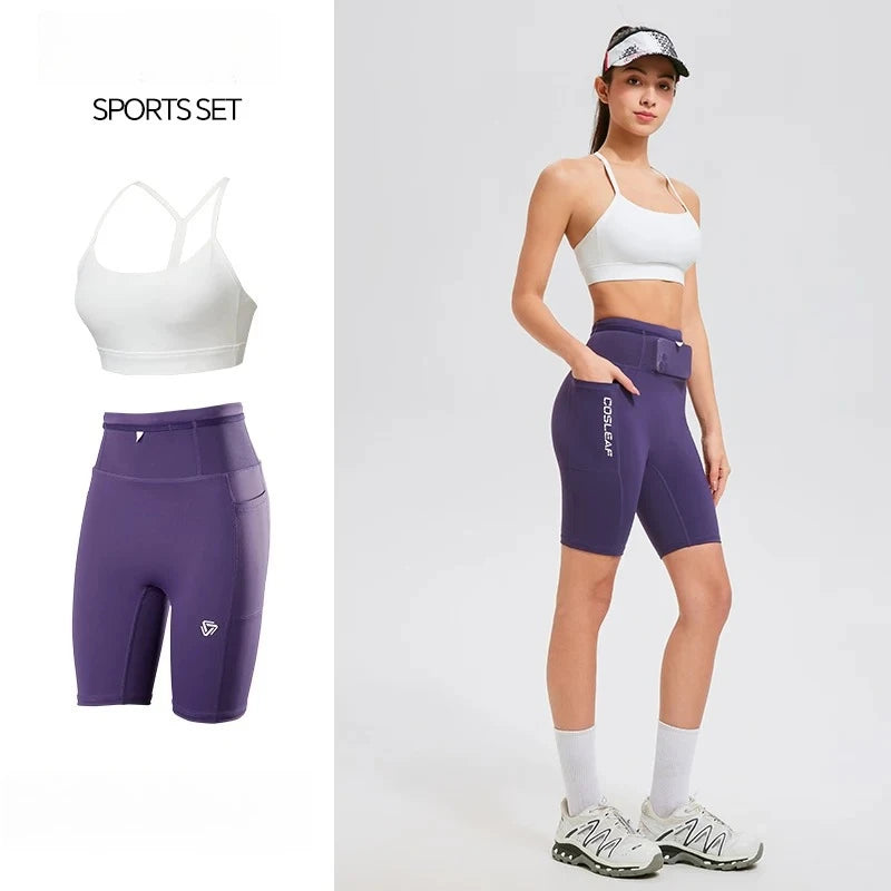 Cross-Back Cycling Shorts Set
