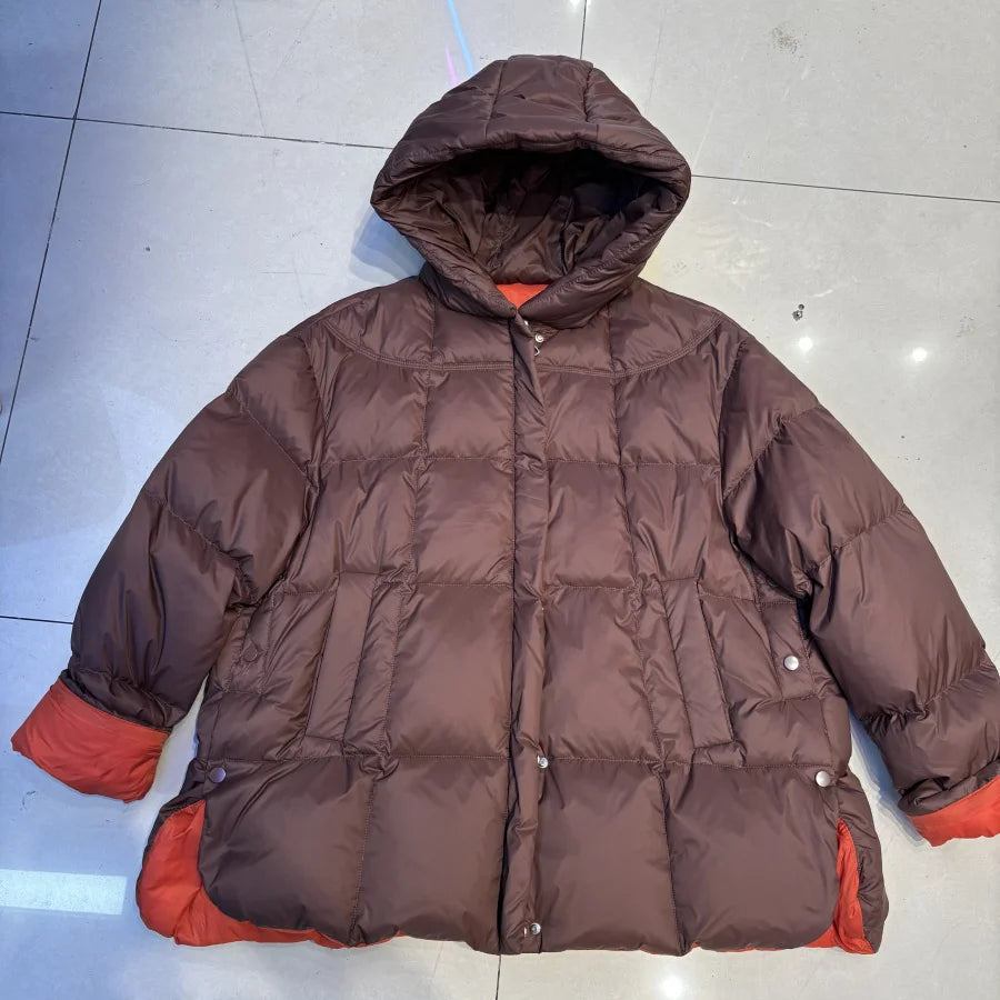 Oversized Hooded Down Jacket
