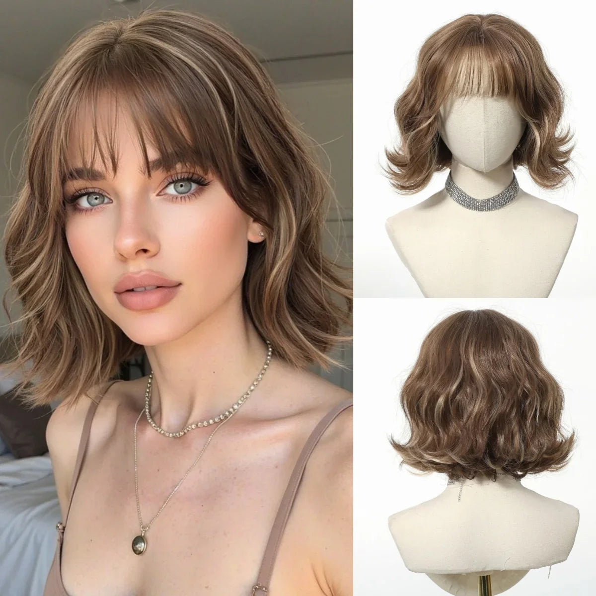 Short Wavy Bob Wig