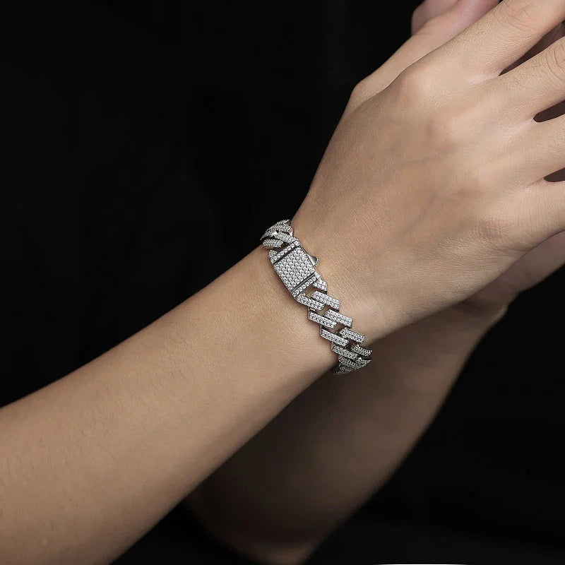Moissanite Cuban Chain Bracelet
