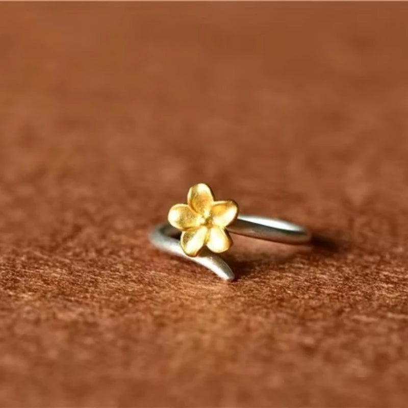 Plant Style Silver Ring
