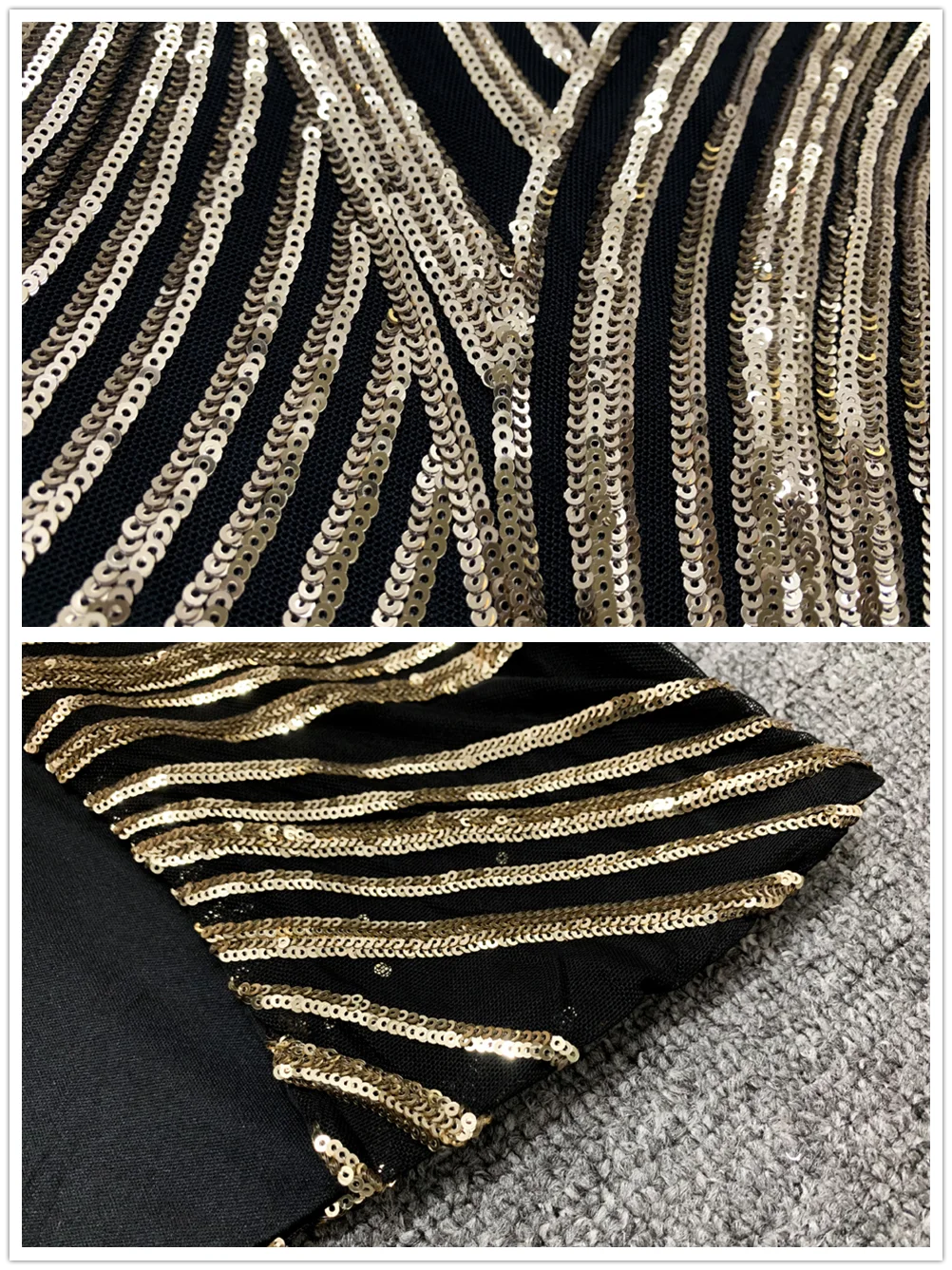 Geometric Sequin Dress