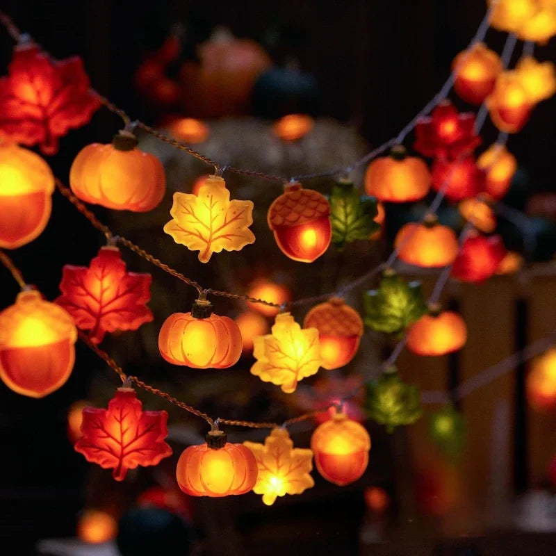 LED Pumpkin Light String
