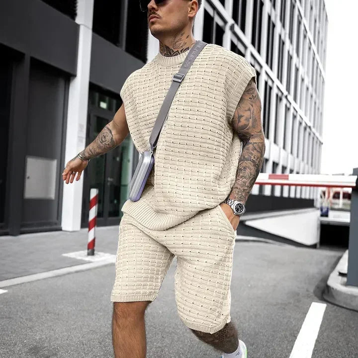 Sleeveless Tops Shorts Streetwear Set
