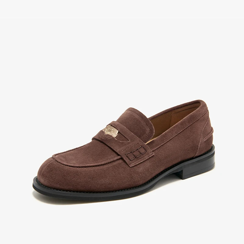 Cow Suede Penny Loafers