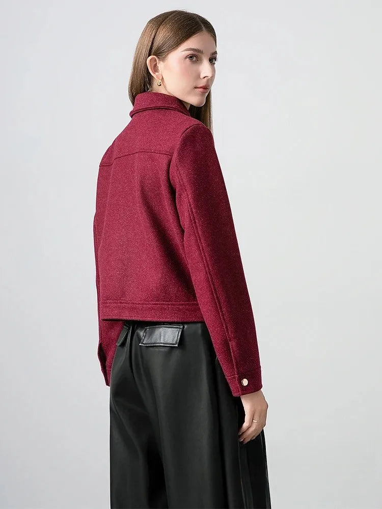 Single-Breasted Zip Pocket Jacket