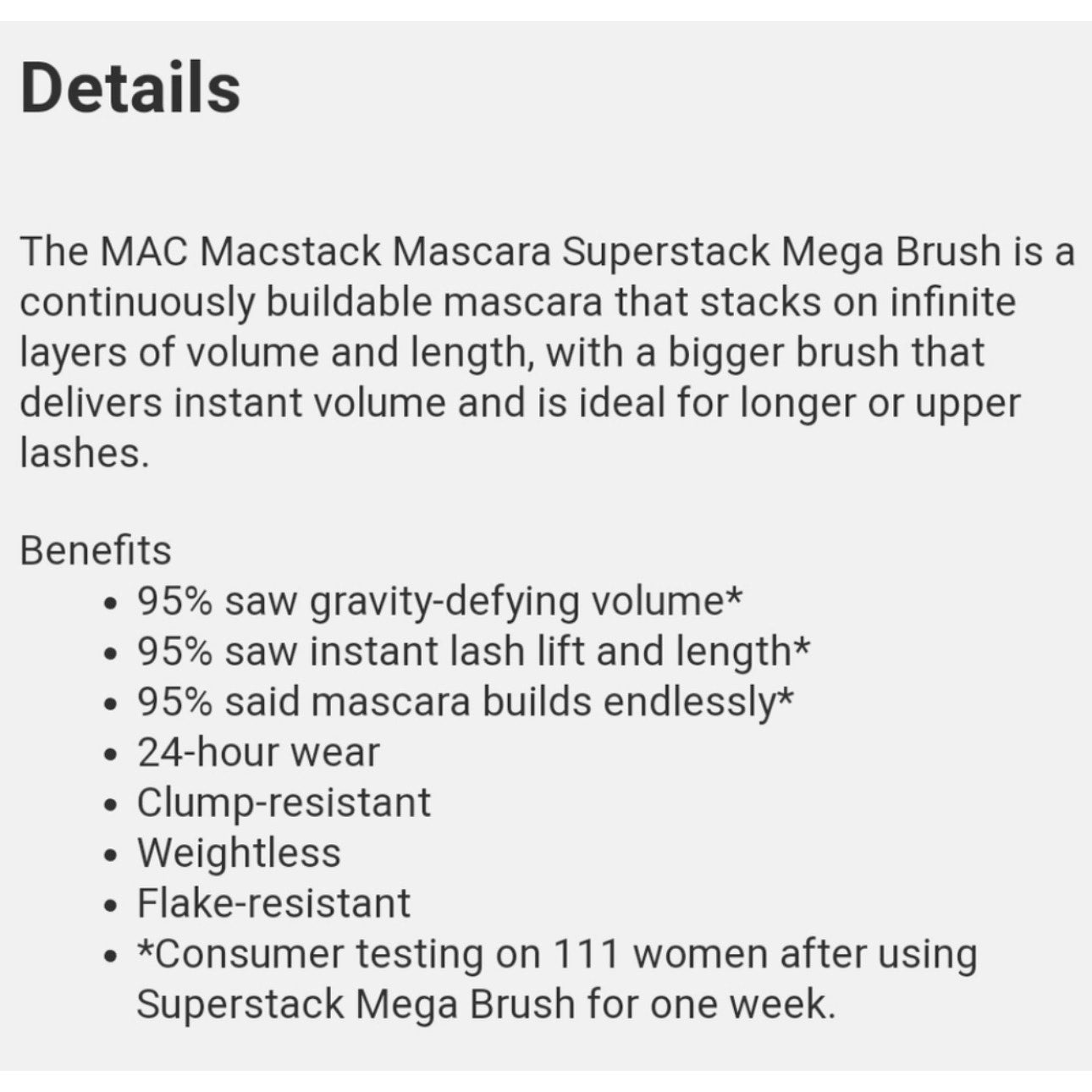 MAC Volumizing Black Mini Mascara