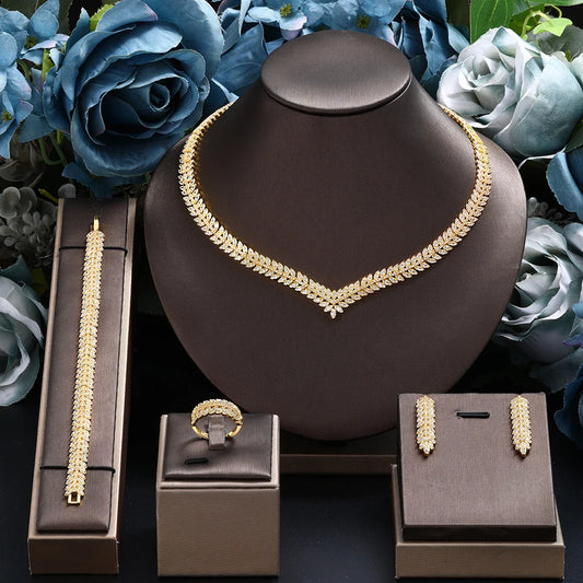 CZ Waterdrop Jewelry Set