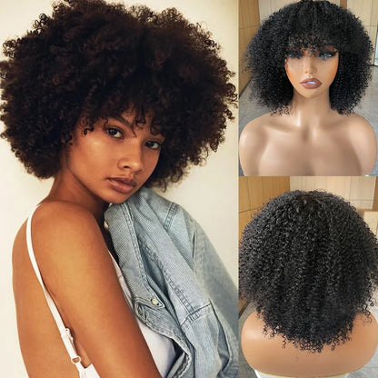 Short Jerry Curl Wig