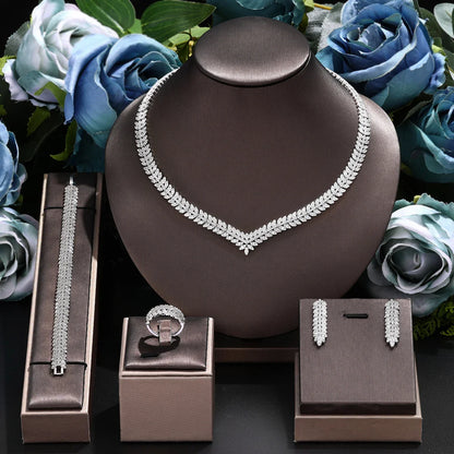 CZ Waterdrop Jewelry Set