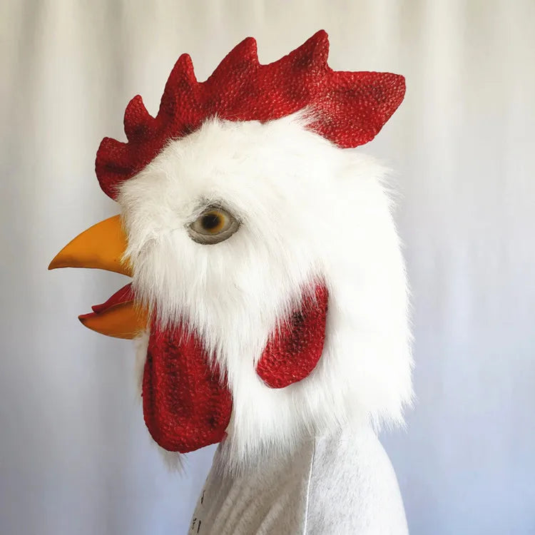 Realistic Rooster Head Mask