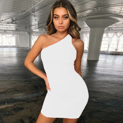 One-Shoulder Bodycon Mini Dress
