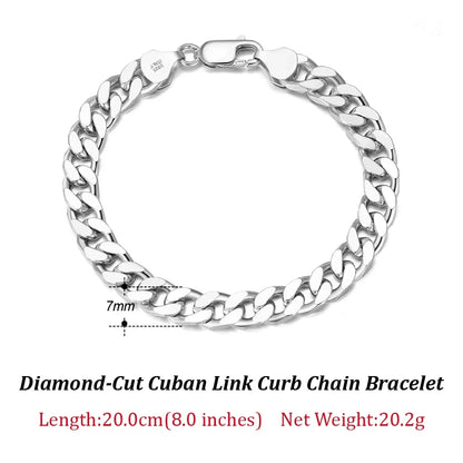 Italian Silver Cuban Bracelet