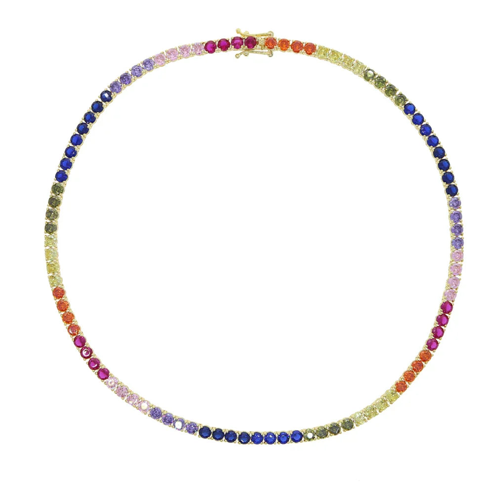 Rainbow CZ Choker