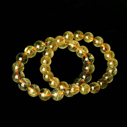 Gold Rutilated Quartz Bracelet