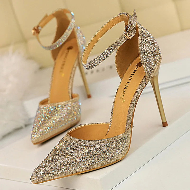 Rhinestone Stiletto Pumps