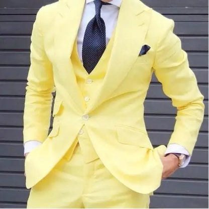 Classy Three-Piece Bridegroom Tuxedo