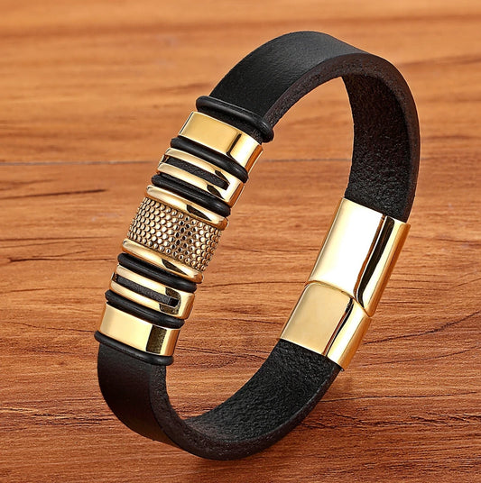 Luxury Business Braided Leather Bracelet