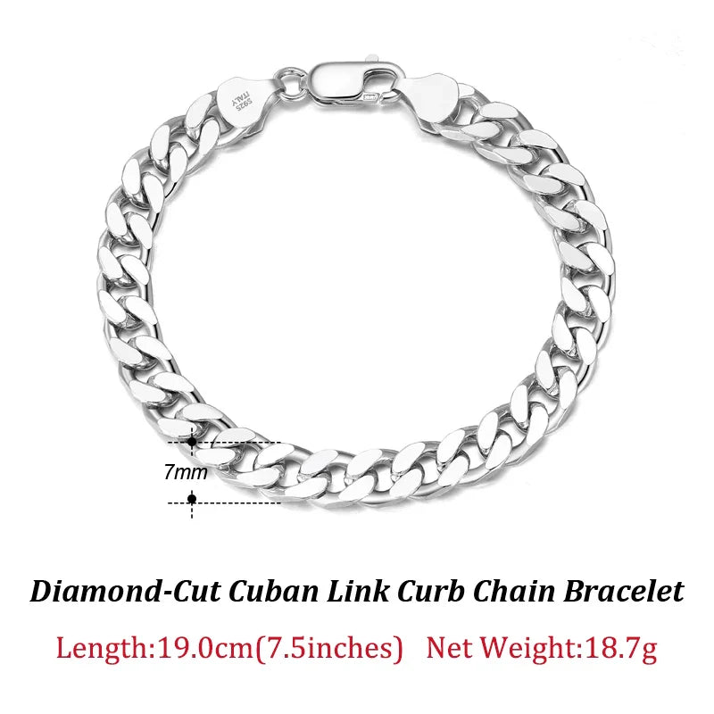 Italian Silver Cuban Bracelet