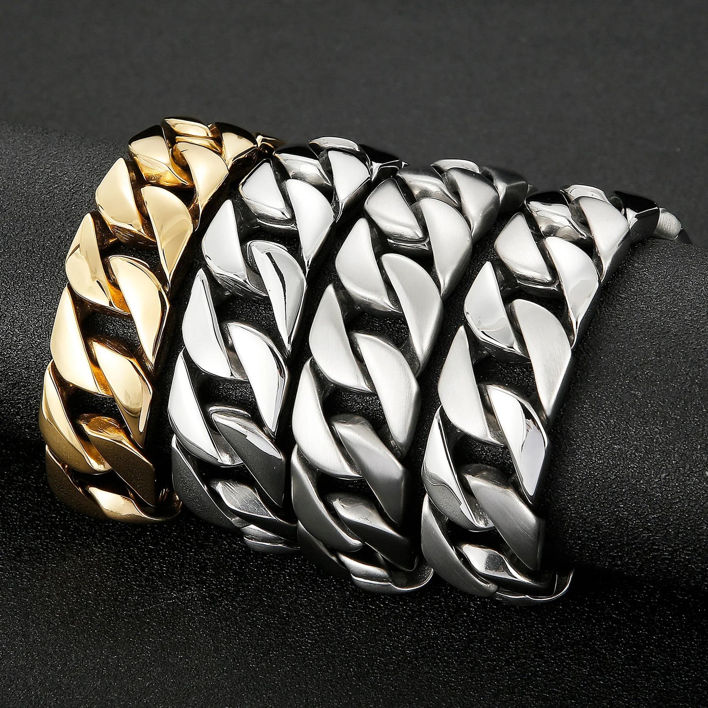 Geometric Link Chain Bracelet