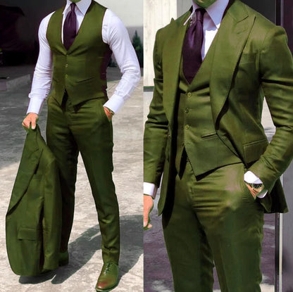 Classy Three-Piece Bridegroom Tuxedo