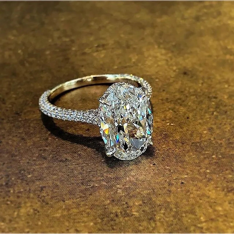 Cushion Diamond Prong Engagement Ring
