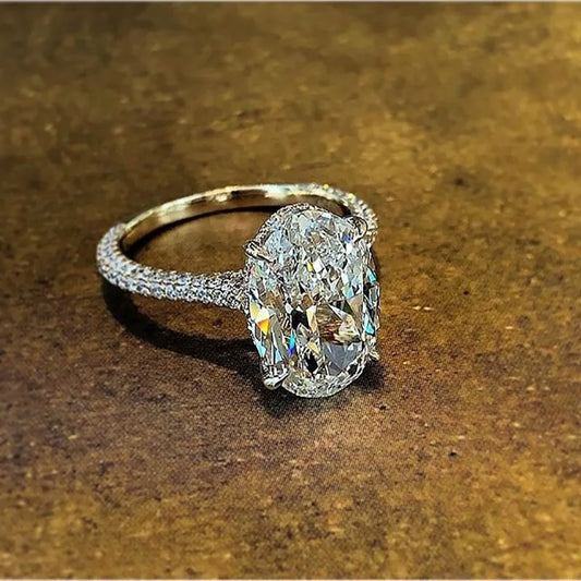 Cushion Diamond Prong Engagement Ring