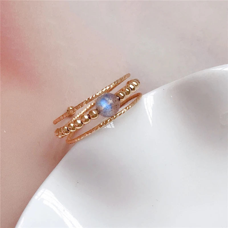 Gold Filled Moonstone Ring