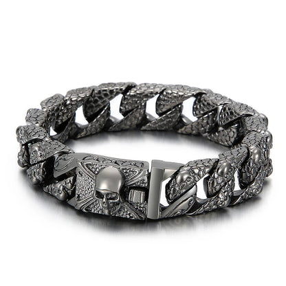 Neo-Gothic Skeleton Charm Bracelet