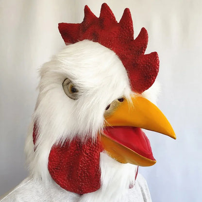 Realistic Rooster Head Mask