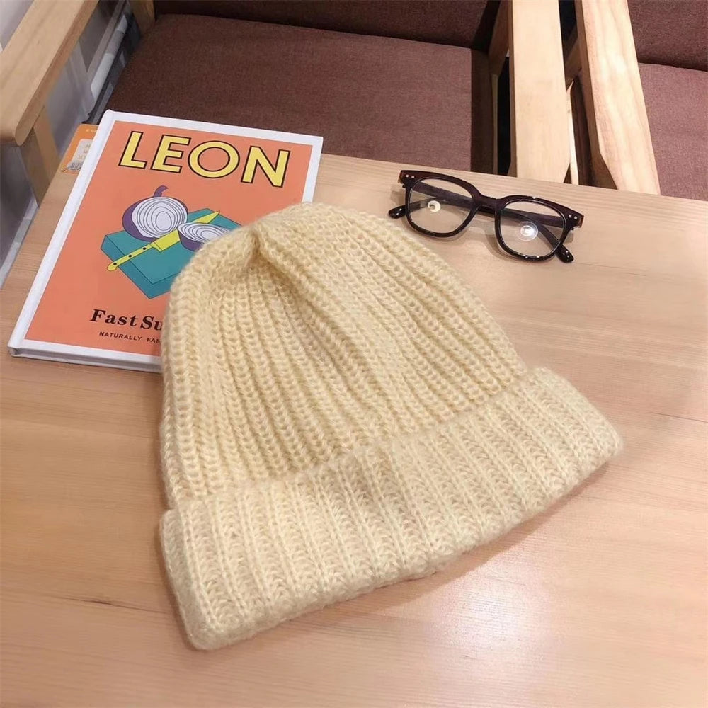 Knit Wool Blend Beanie